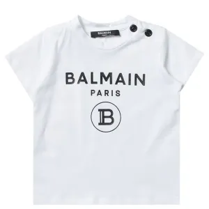 White T-shirts Balmain Kids