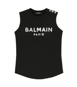 Balmain Girls Logo Vest Black 10Y #1086539
