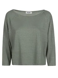 BASE - Linen Boat-neck Sweater #1148924
