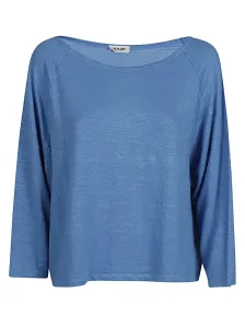 BASE - Linen Boat-neck Sweater #1148925