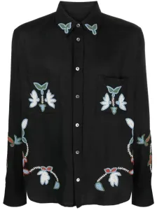 BAZISZT - Floral Embroidered Shirt #1155876