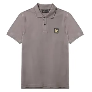 Belstaff Men's Embroidered Patch Cotton-pique Polo Grey S
