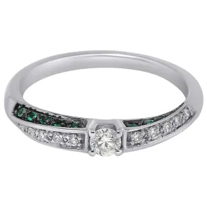Bliss by Damiani Diamond and Emerald Women's Ring #1070128