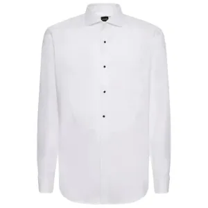 Boss Mens Slim Fit Dress Shirt White 38