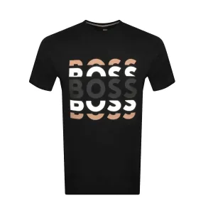 Hugo Boss Mens T-shirt With Logo Black Large