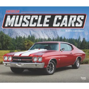 American Muscle Cars Deluxe 2025 Wall Calendar