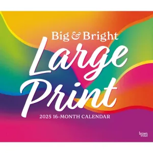 Big and Bright Large Print Deluxe 2025 Wall Calendar