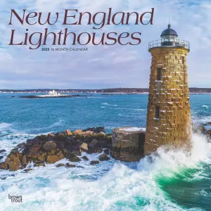 Lighthouses New England 2025 Wall Calendar