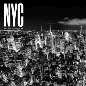 New York City Black and White 2025 Wall Calendar