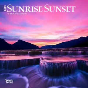 Sunrise Sunset 2025 Mini Wall Calendar