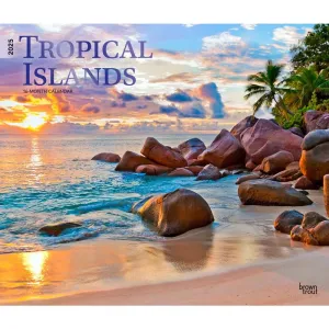 Tropical Islands Deluxe 2025 Wall Calendar