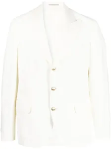 BRUNELLO CUCINELLI - Single-breasted Linen Blazer Jacket #824049