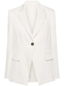 BRUNELLO CUCINELLI - Linen And Cotton Blend Single-breasted Jacket #1260342