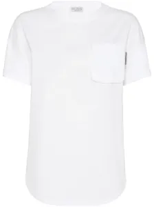 BRUNELLO CUCINELLI - Shiny Tab Cotton T-shirt #1230095