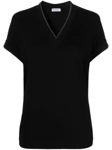 BRUNELLO CUCINELLI - V-neck Cotton T-shirt #1221846