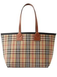 BURBERRY - Check Motif Shopping Bag #850511