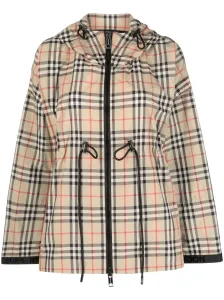 BURBERRY - Check Motif Hooded Jacket #1234345