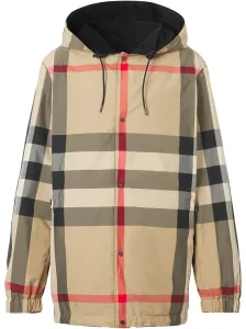 BURBERRY - Check Motif Hooded Jacket #1269388