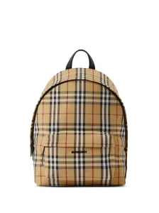 BURBERRY - Check Motif Nylon Backpack #1269566