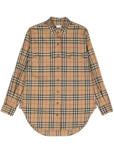 BURBERRY - Check Motif Cotton Shirt #1269346