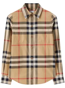 BURBERRY - Check Motif Cotton Shirt #1271934