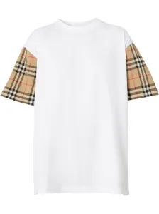 BURBERRY - Check Motif Cotton T-shirt #1216888