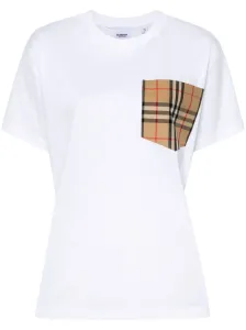 BURBERRY - Check Pocket Cotton T-shirt #1263597