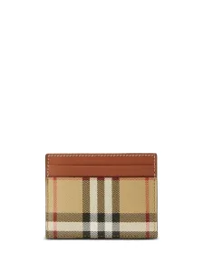 BURBERRY - Check Motif Credit Card Case #1142627