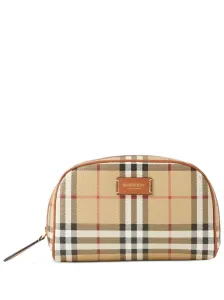 BURBERRY - Check Motif Cosmetic Pouch