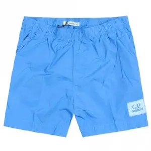 C.P Company Boys Logo Patch Swimshorts Blue - 4Y GREY