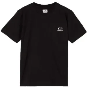 C.P Company Boys Cotton Logo T-shirt Black 12Y