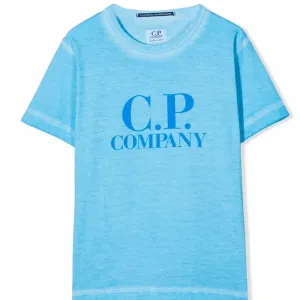 C.P Company Boys Jersey Logo T-shirt Blue 10Y