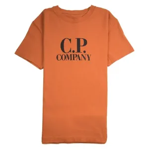 C.p Company Boys Logo Tshirt Orange 8Y
