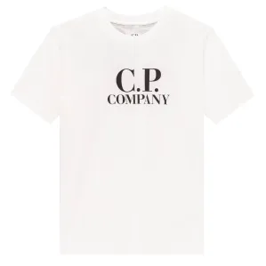 C.p Company Boys Logo Tshirt White 10Y