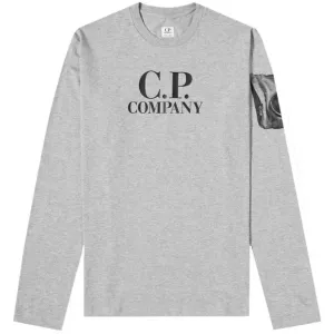 C.P Company Boys Photo Print T-shirt Grey Melange 12Y Khaki #1086032