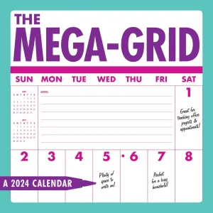 Mega Grid 2024 Wall Calendar