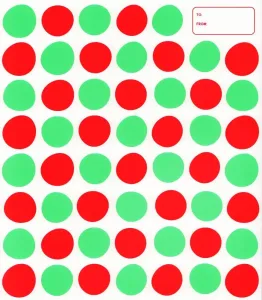 Polka Dots Red Green Wrapper