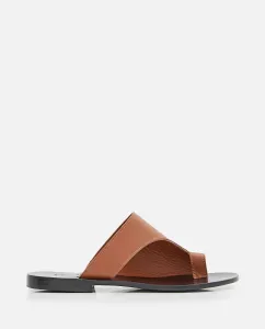 GUIDONIA LEATHER FLAT SANDALS #23037