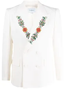 CASABLANCA - Embroidered Lapel Double-breasted Jacket #930887