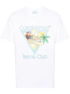 CASABLANCA - Logo Organic Cotton T-shirt #1285539