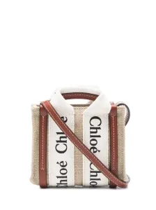 CHLOÉ - Woody Nano Canvas And Leather Tote Bag