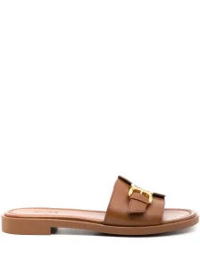 CHLOÉ - Marcie Leather Flat Sandals #1256396