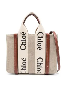 CHLOÉ - Woody Canvas And Leather Tote Bag #1291973