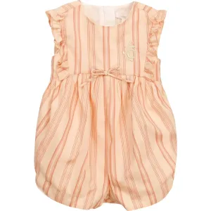 Chloé Girls Pink Striped Cotton Playsuit 2Y