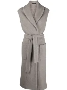 COLOMBO - Long Cashmere Hooded Vest #45095