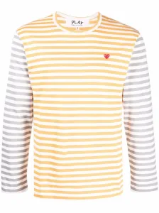 COMME DES GARCONS PLAY - Logo Striped Long Sleeve T-shirt #821203