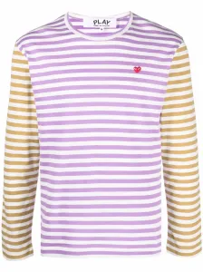 COMME DES GARCONS PLAY - Logo Striped Long Sleeve T-shirt #40040