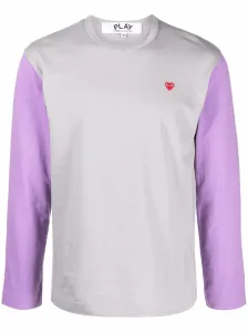 COMME DES GARCONS PLAY - Long Sleeve Small Heart Logo T-shirt #40043