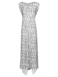 CORTANA - V-neck Long Silk Dress #821909