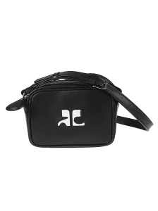 COURRÃGES - Logo Leather Camera Bag #67184